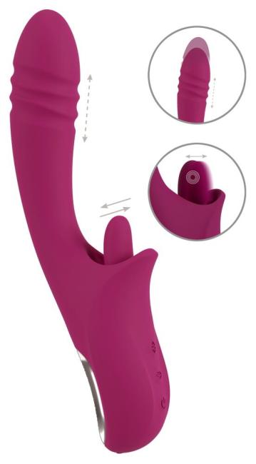Javida Licking & Thrusting Vibrator (21,5 cm, Ø max. 3,2 cm) 