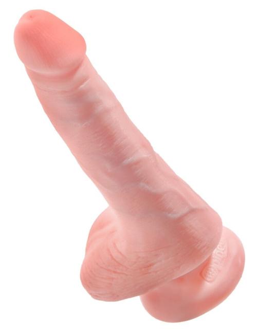 King Cock 6“ Cock with Balls (15,2 cm, Ø 3,8 cm) Light