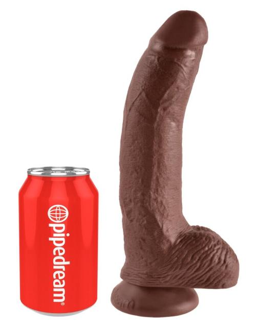 King Cock 9“ Cock with Balls (22,9 cm, Ø 5,1 cm) Brown