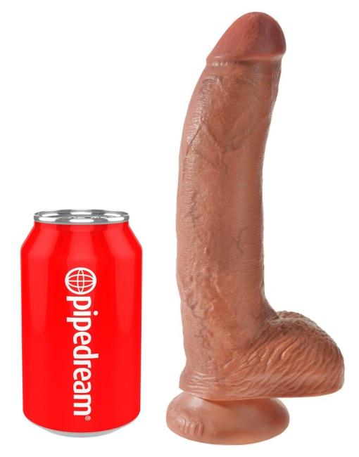 King Cock 9“ Cock with Balls (22,9 cm, Ø 5,1 cm) Tan