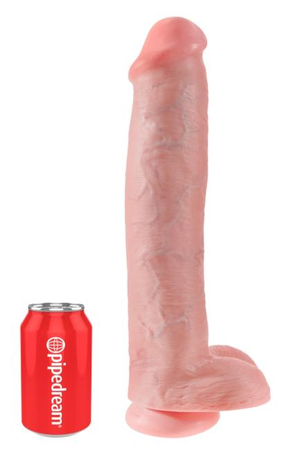 King Cock Riesendildo mit Hoden 15“ (38,1 cm, Ø 7,6 cm) Hautfarben Hell