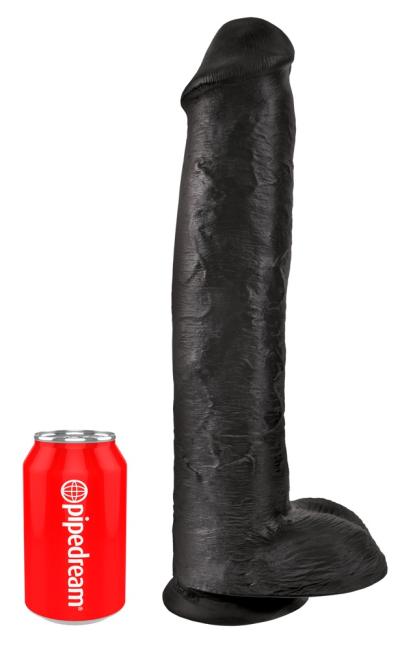 King Cock Riesendildo mit Hoden 15“ (38,1 cm, Ø 7,6 cm) Hautfarben Schwarz