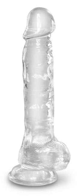 King Cock Clear Dildo mit Hoden (22,2 cm, Ø 5,1 cm) 