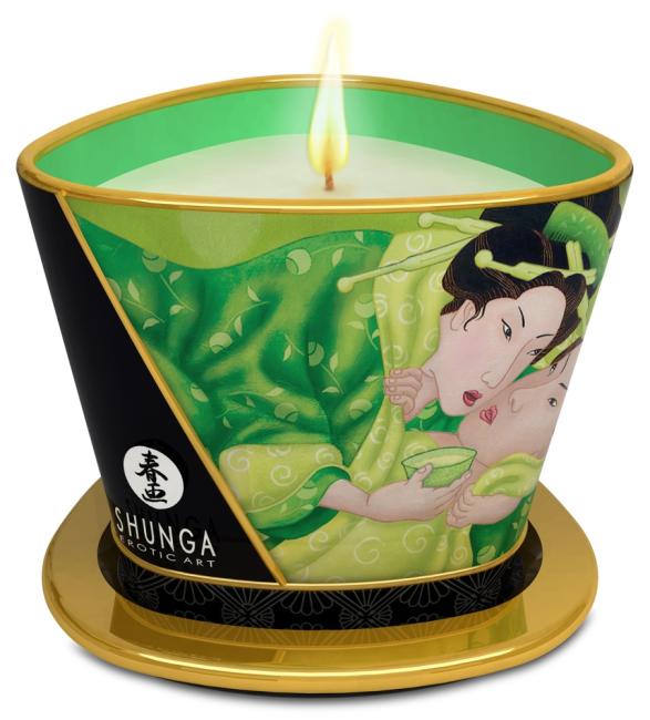Shunga Massage Candle Exotic Green Tea