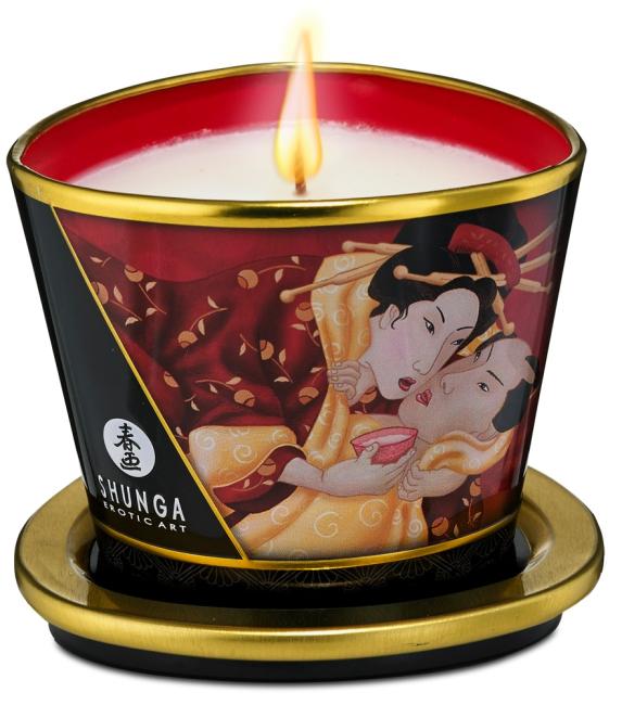 Shunga Massage Candle Strawberry Sparkling Wine