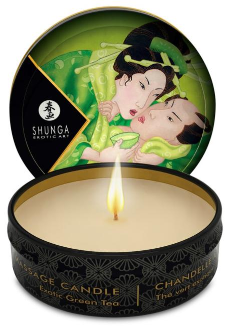 Shunga Mini Massage Candle Exotic Green Tea