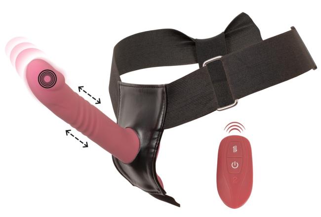 Strap-On Set mit Stoßvibrator & Fernbedienung 