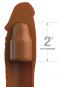 2“ Silicone X-tension (20,3 cm lang, Verlängerung 5,1 cm) Hautfarben Dunkel