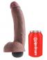 King Cock 9" Squirting Cock with Balls (23 cm, Ø 5 cm) Hautfarben Dunkel
