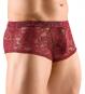 Dunkelrote Pants aus floraler Spitze 2XL