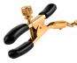 Goldene Nippelklammern mit Kette 