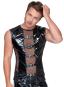 Ärmelloses Shirt im Lack-Netz-Mix S