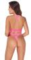 Pinfarbenes Dessous-Set aus Spitze S/M