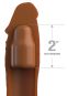 2“ Silicone X-tension (20,3 cm lang, Verlängerung 5,1 cm) Hautfarben Dunkel
