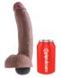 King Cock 9" Squirting Cock with Balls (23 cm, Ø 5 cm) Hautfarben Dunkel