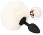 Analplug mit Bunny-Puschel Größe S (14,2 cm, Ø 2,9 cm) 