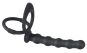 Black Velvets Penis-/Hodenring mit Analdildo 