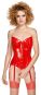 Rote Corsage aus Lack XL
