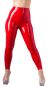 Rote Latex-Leggings XL