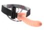 Vibrating Hollow Strap-On (20 cm, Außen-Ø 5 cm) Hautfarben Hell