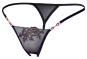 Ouvert String mit Stickerei S/M