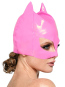 Pinke Kopfmaske aus Lack 
