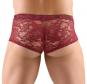 Dunkelrote Pants aus floraler Spitze 2XL