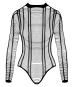 Langarm Body ouvert (S-L) 