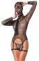 Netz-Strapshemd mit langem Arm S
