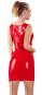 Rotes Latex-Minikleid 