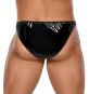 Herren Slip aus Lack Schwarz/Silber M
