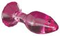 Icicles Glas-Analplug Rosa (9 cm, Ø 3 cm) 