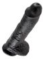King Cock 10“ Cock with Balls (25,4 cm, Ø 5,1 cm) Black