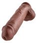 King Cock 11“ Cock with Balls (28 cm, Ø 6,4 cm) Brown