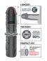Mega 3" Extension (22,8 cm , Ø 5 cm) Dunkel