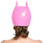 Pinke Kopfmaske aus Lack 