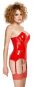 Rote Corsage aus Lack XL