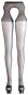 Straps-Strumpfhose Schwarz S/M