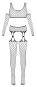 3-teiliges Netz-Dessous-Set (S-L) 