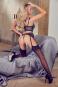 Offenes Hebe-Bustier, Strapsgürtel & String 75B/S