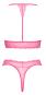 Pinfarbenes Dessous-Set aus Spitze S/M