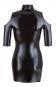Schulterfreies Wetlook-Minikleid S