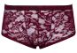 Dunkelrote Pants aus floraler Spitze S