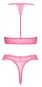 Pinfarbenes Dessous-Set aus Spitze L/XL