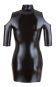 Schulterfreies Wetlook-Minikleid S