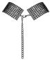 Schwarzes Halsband mit Strasssteinchen 