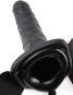 Vibrating Hollow Strap-On (20 cm, Außen-Ø 5 cm) Hautfarben Dunkel