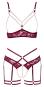 Abierta Fina Ouvert-Set mit BH & Straps-Slip S