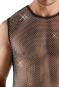 Armelloses Netz-Shirt Glitzersteinchen S