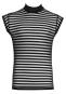 Herren Shirt transparenter Querstreifen-Look S